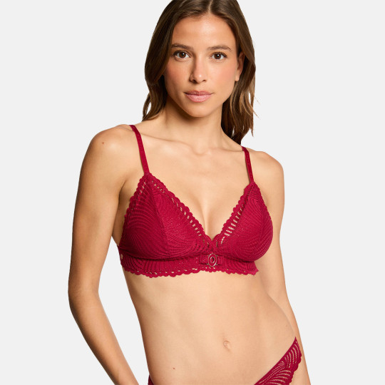 Soutien-gorge souple bordeaux Glory