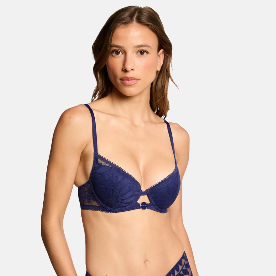 Soutien-gorge coques moulées bleu marine Lina