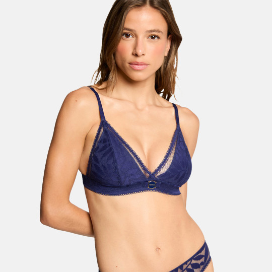 Soutien-gorge souple bleu marine Lina
