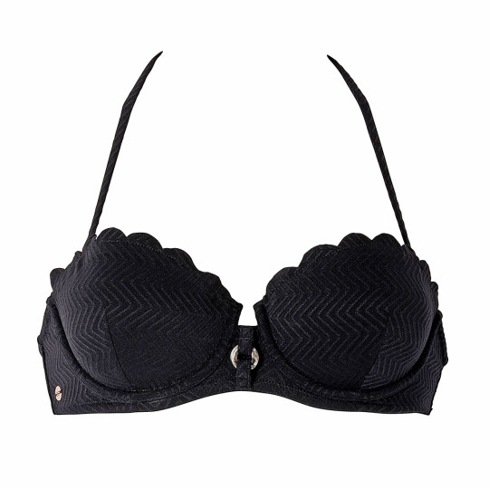 Haut de maillot de bain bandeau noir Bohochic