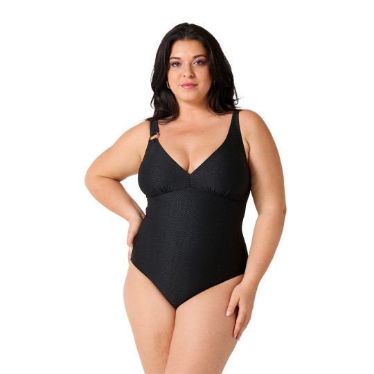 Maillot de bain 1 pièce noir Désinvolte