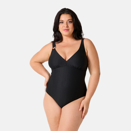 Maillot de bain 1 pièce noir Désinvolte