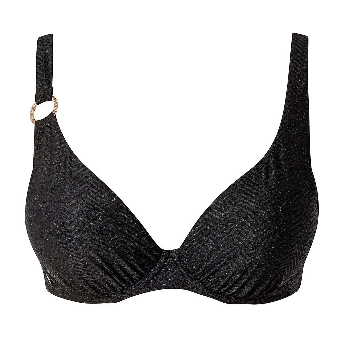 Haut de maillot de bain armaturé grand maintien noir Désinvolte