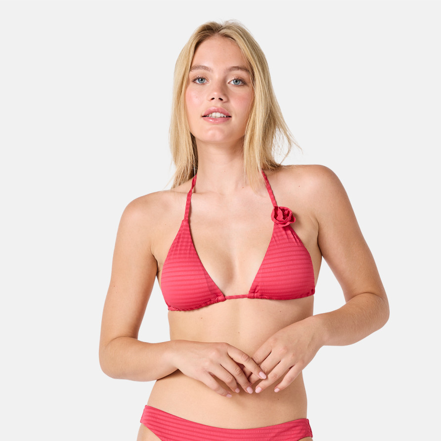 Haut de maillot de bain triangle rouge Poétique