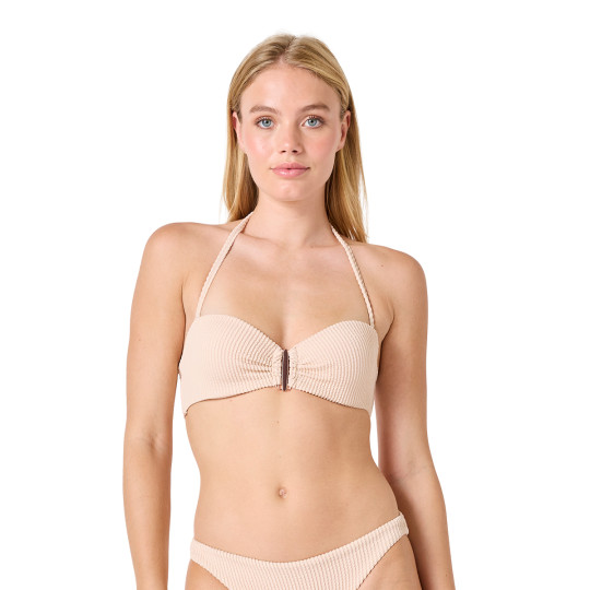 Haut de maillot de bain bandeau crème Rêveuse