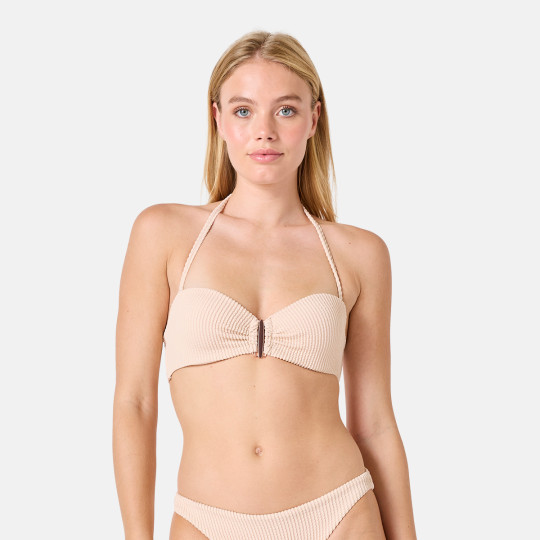 Haut de maillot de bain bandeau crème Rêveuse