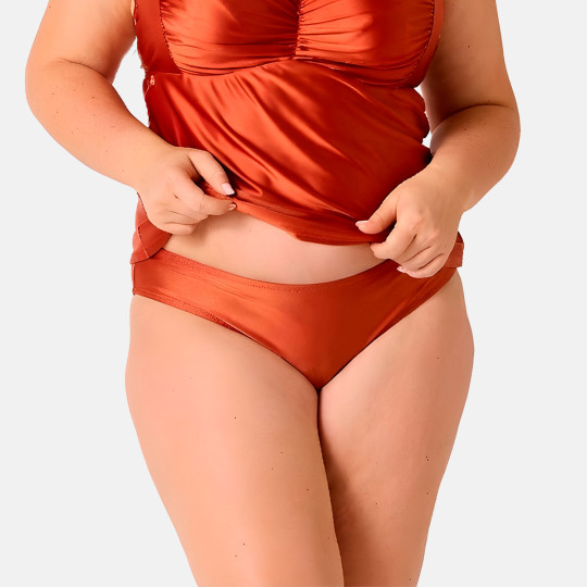 Slip de bain réversible marron Sérénité