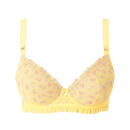 Soutien-gorge corbeille grand maintien jaune Bucolique