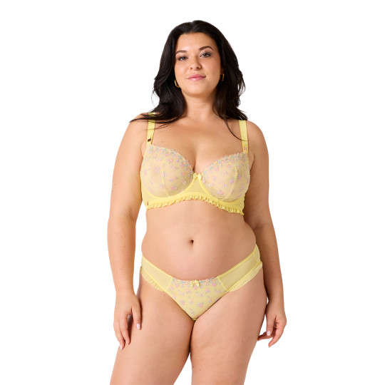 Soutien-gorge corbeille grand maintien jaune Bucolique