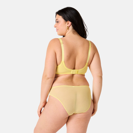 Soutien-gorge corbeille grand maintien jaune Bucolique