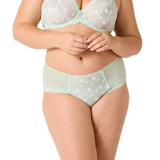 Shorty grande taille vert Délicatesse