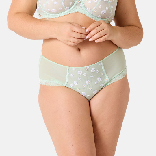 Shorty grande taille vert Délicatesse