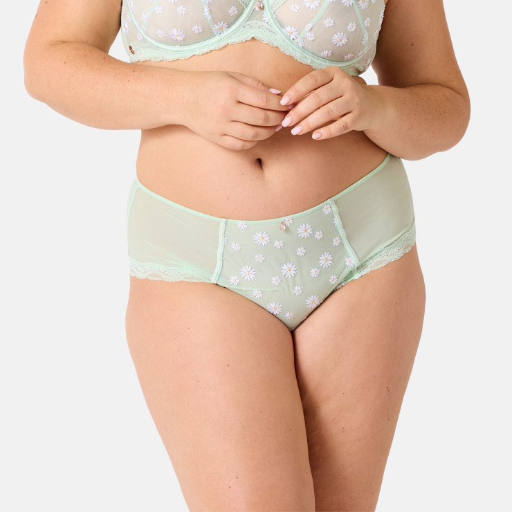Shorty grande taille vert Délicatesse