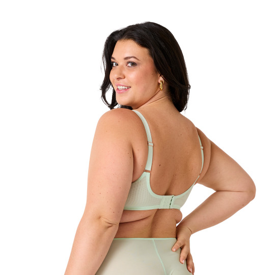 Soutien-gorge corbeille grand maintien vert Délicatesse