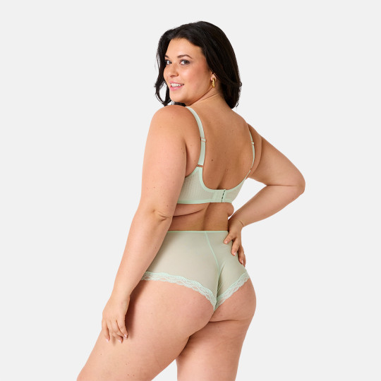 Soutien-gorge corbeille grand maintien vert Délicatesse