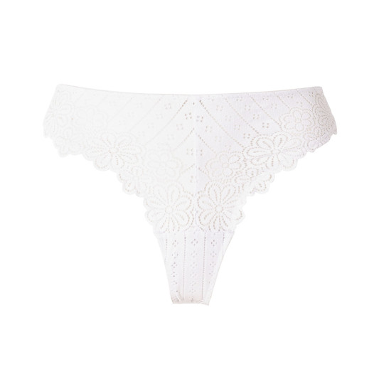 Tanga blanc Poétesse