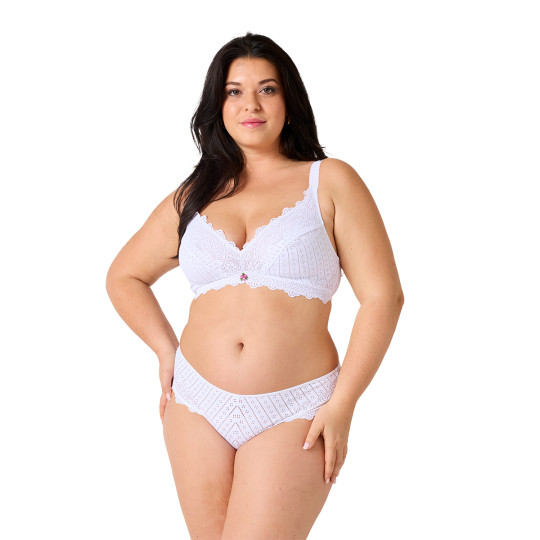 Slip grande taille blanc Poétesse
