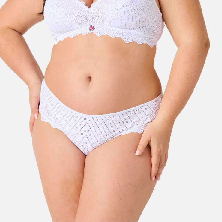Slip grande taille blanc Poétesse