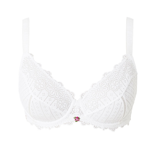 Soutien-gorge corbeille grand maintien blanc Poétesse