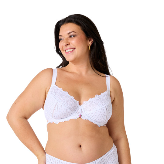 Soutien-gorge corbeille grand maintien blanc Poétesse
