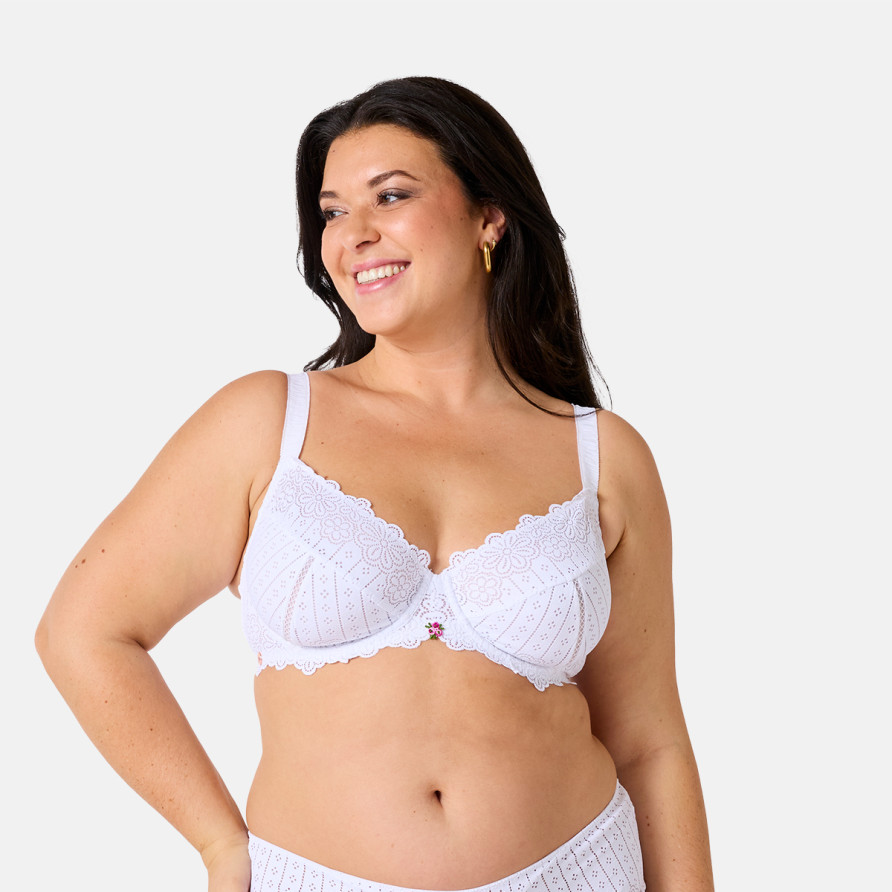 Soutien-gorge corbeille grand maintien blanc Poétesse