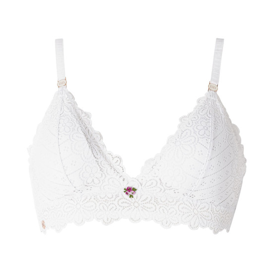 Soutien-gorge souple coques amovibles blanc Poétesse