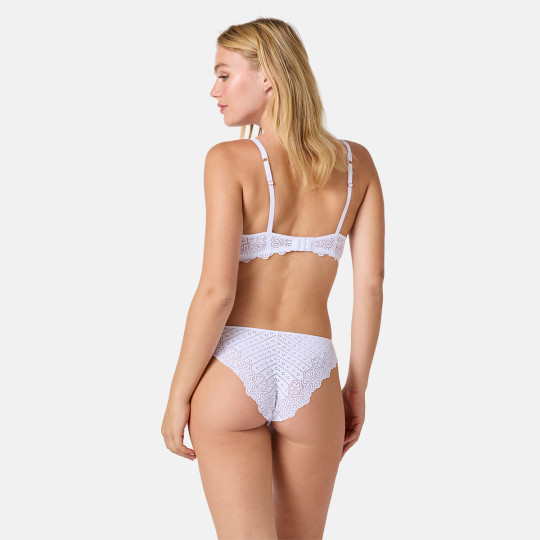 Soutien-gorge souple coques amovibles blanc Poétesse