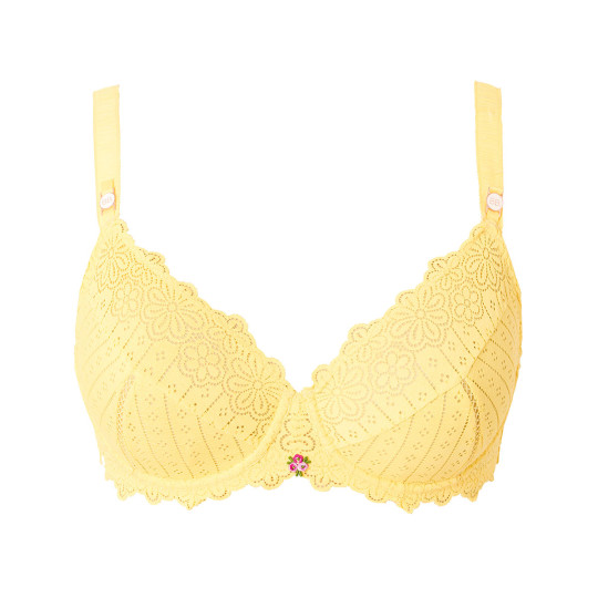 Soutien-gorge corbeille grand maintien jaune Poétesse