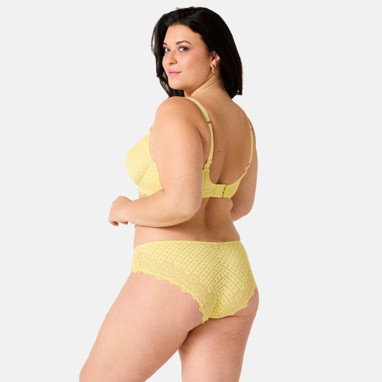 Soutien-gorge corbeille grand maintien jaune Poétesse