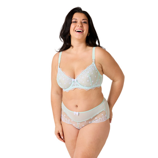 Soutien-gorge corbeille grand maintien vert Sensible