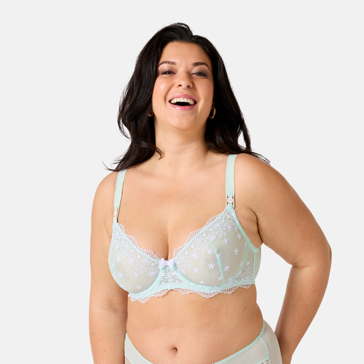 Soutien-gorge corbeille grand maintien vert Sensible