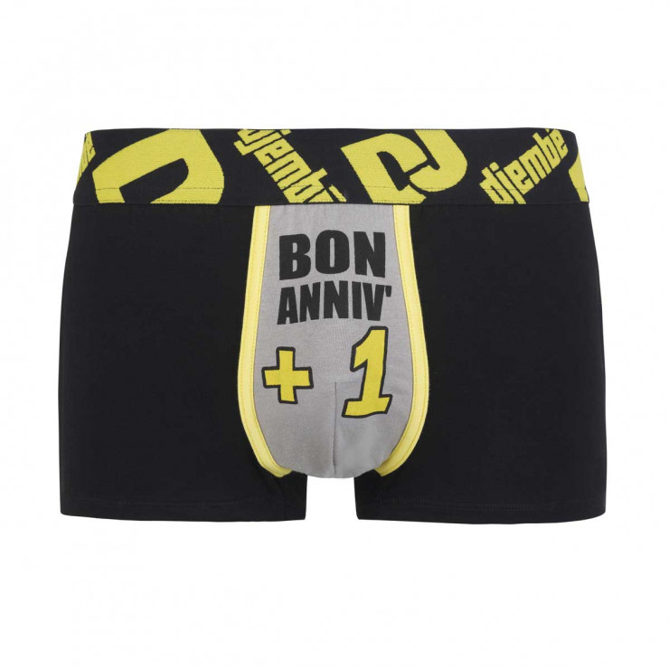 Boxer noir Bon Anniv' by Djembé