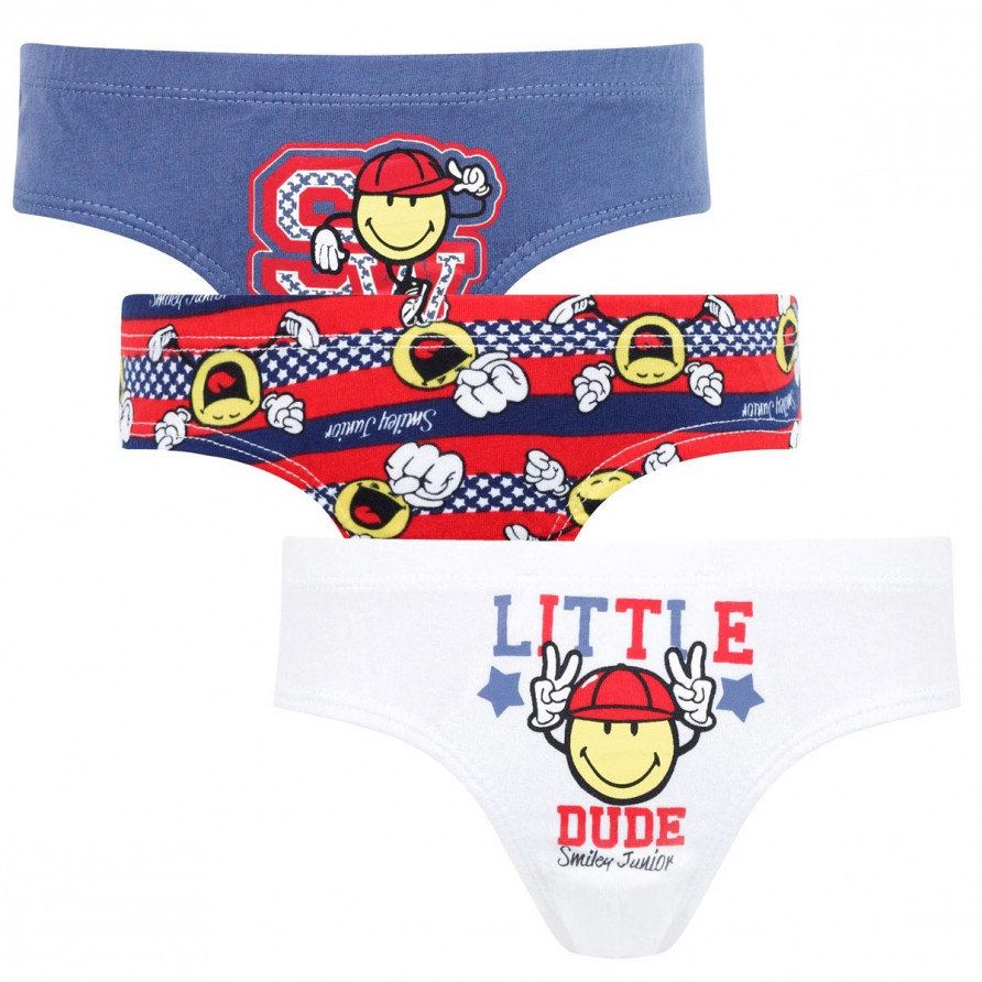 Lot de 3 slips Boy Happy College by Smiley