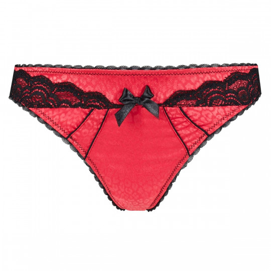 culotte rouge dentelle