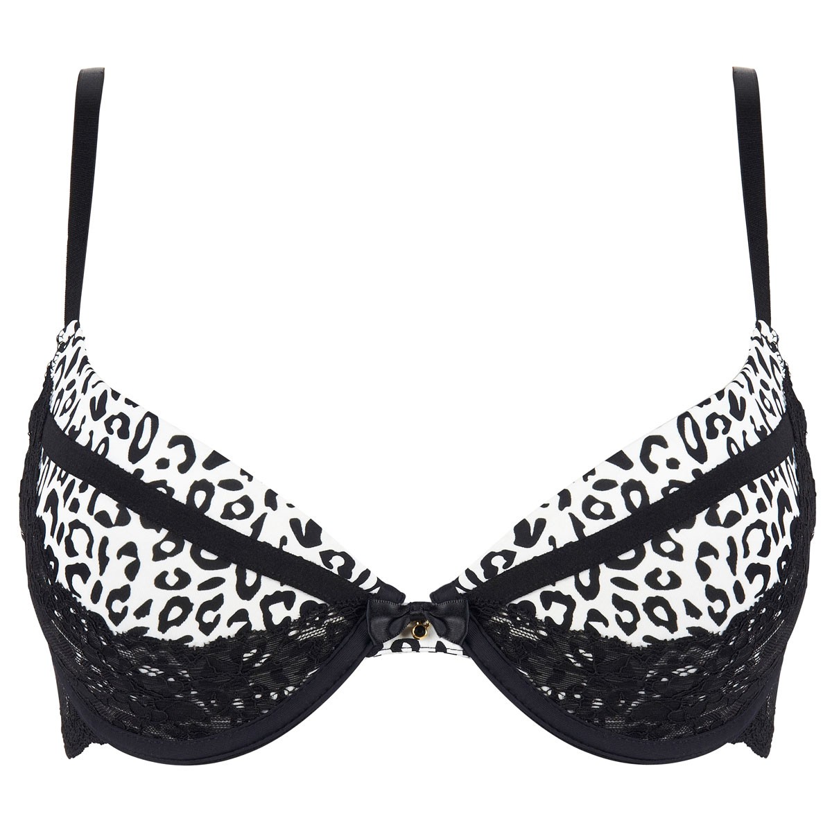 Soutien-gorge push-up ivoire/noir Midnight - Pomm'Poire - Modalova
