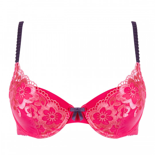 Soutien Gorge Teton Libre Grande Taille Soutien-gorge ampliforme coque moulée fuchsia/prune Gloria - Pommpoire