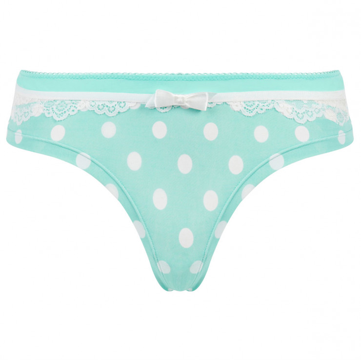 Shorty vert d'eau/blanc Lana