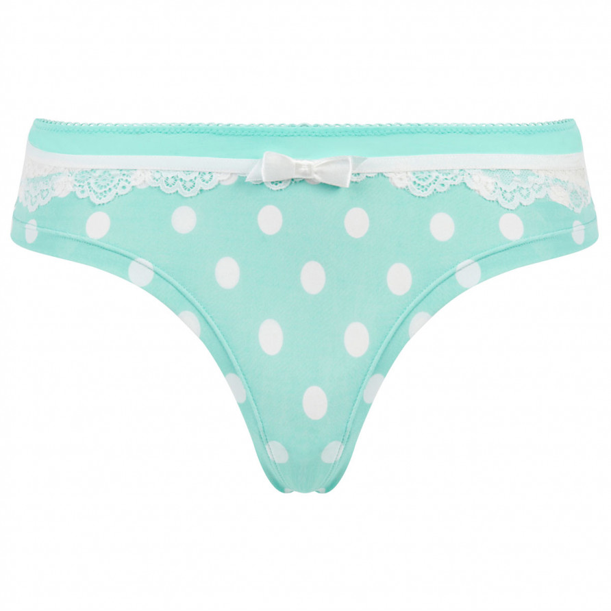 Shorty vert d'eau/blanc Lana