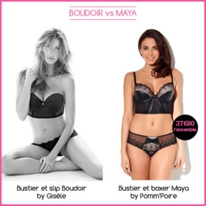 Le modèle Boudoir de Gisele Bündchen vs le modèle Maya de Pomm'Poire