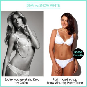 Le modèle Diva de Gisele vs le modèle Snow de Pomm'Poire