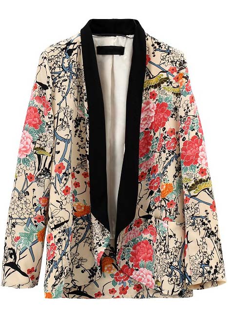 Veste à fleurs kimono