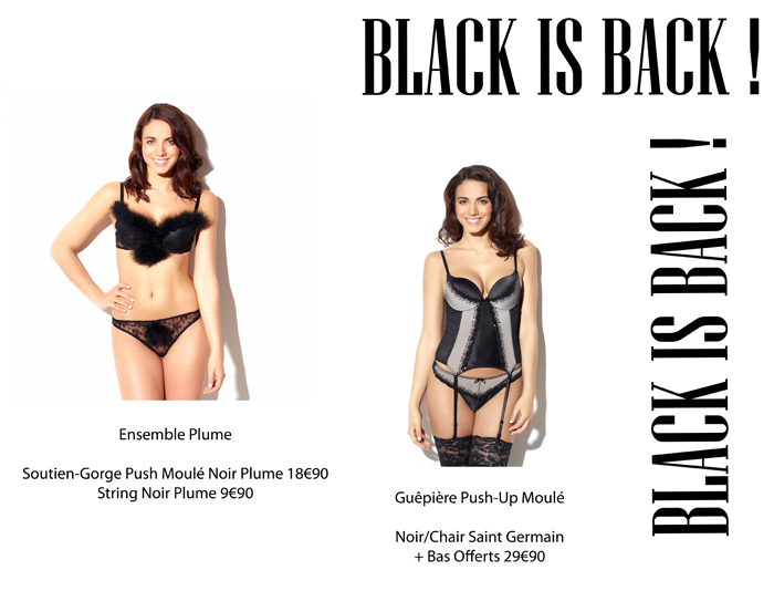 lingerie Black is Back de Pomm'Poire