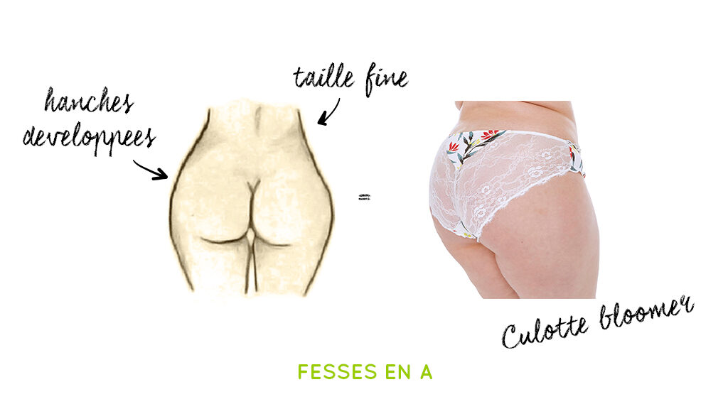 culotte bloomer pour fesses en coeur