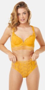 Soutien-gorge ampliforme coque moulée jaune PETILLANTE